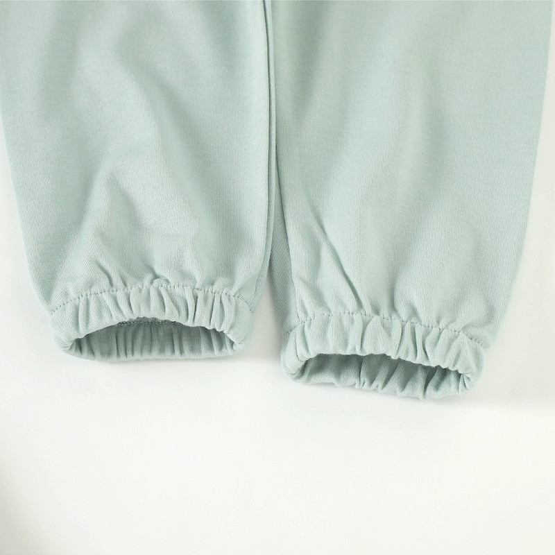 Organic Cotton 2Y-7Y Autumn Winter Casual Pullover Hooded Sweatshirt Pant set BS85F